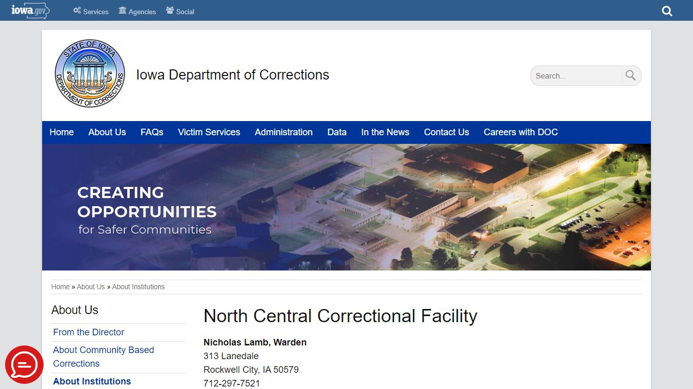 North Central Correctional Facility - Iowa Department of Corrections