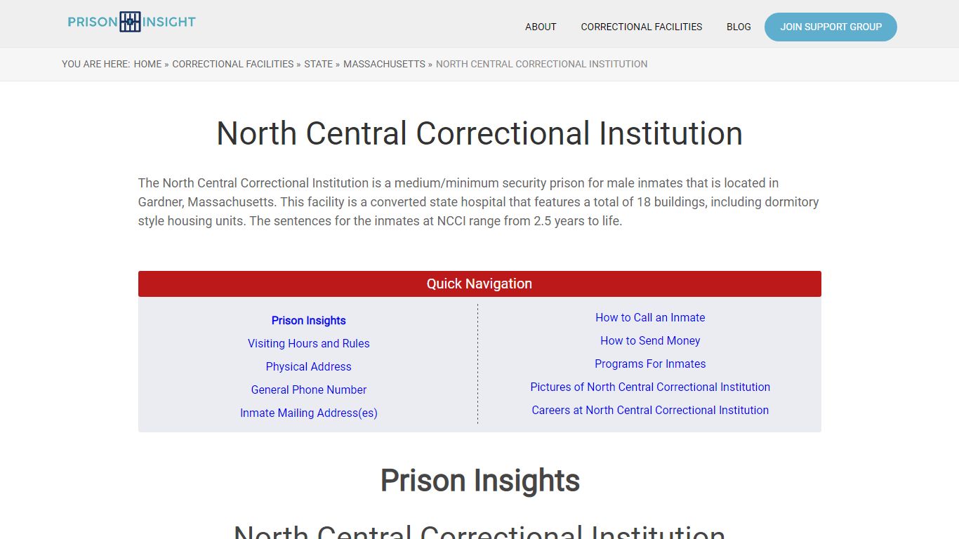 North Central Correctional Institution - Prison Insight